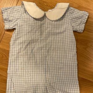 Blue and white check Peter Pan collar Lawrence & Lillian Size 24 months
